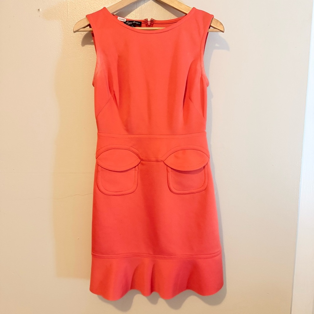 Maggy Boutique - Sleeveless Coral Pocket Sheath Dress